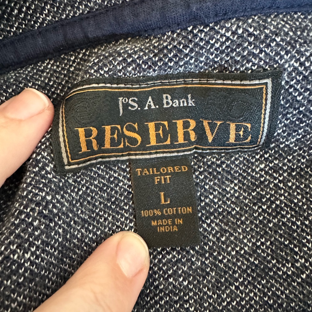 Men’s Jos. A. Bank Large Reserve Tailored Fit quarter zip pullover shirt jacket - Picture 3 of 6